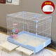 Jiamen JIAMEN (JIAMEN) dog cage small and medium-sized dog indoor with toilet Teddy small pet dog cat cage rabbit cage villa isolation fence dog cage blue wheel large size 99*62*71cm