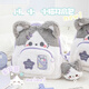 Luyi Deroo Mochila para niñas con gran capacidad linda Cat Purple Cat Schoolbag New Cartoon Small Mackpack Purple Versión mejorada [La tela de alta densidad no puede ser suave [se prefieren los órdenes y los pedidos]