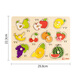 Fuhaier wooden fruit scratching board puzzle children's cognitive early education development toys infant and toddler panels matching boys and girls 3-5 years old baby intellectual enlightenment birthday Christmas gift