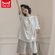 Catman Miiow 2023 New Pure Cotton Pyjamas für Frauen im Sommer kurzärmelig dünn gestreiftes Freizeitkleidungsanzug Zitronengelb A9885 L (100-120jin [Jin ist 0,5 kg])