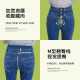 LangSha high-waisted jeans for women in fall and winter, elastic slim fit, tall and slim, pencil pants for women with small feet.