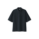 MUJI Men's Easy-Dry Wide Quarter-Sleeve POLO Shirt Men's T-Shirt Top Men's AC4ATA4A Dark Navy M (170/92A)
