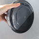 Rose plastic disposable lunch box round thickened transparent disposable takeaway rice packed lunch box sealed round small bowl soup bowl 200ml transparent thickened whole box 450 sets round