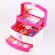 Disney Princess Elsa Children's Cosmetics Non-toxic Little Girl Stage Performance Makeup Box Set Birthday Gift Toys [Princess] Happy Paradise Mini Suitcase