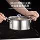 CAIRUYI 304 stainless steel single-person small hot pot, one person, one pot, special shabu-shabu pot for induction cooker, self-service hot pot mini 16cm 304 pot type A with lid (weight 750G) 16cm