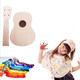 
Shisheng assembled ukulele DIY small guitar handmade homemade musical instrument material package painted painting graffiti wood heart shape (21 inch set seven)