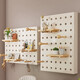 Lin's boy cream hole board electric meter box decorative painting without punching restaurant rack to block distribution box hanging painting 2024 new style Nordic style white horizontal style 60*40 (accommodates 52*32)
