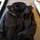Cangshi Yishu Cangshi Yishu trendy brand jacket jacket for men in autumn and winter plus velvet and thickened three-in-one detachable hooded jacket trendy black XL