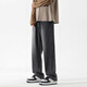 Dingfengbaoluo American jeans men's autumn high street straight loose trendy brand boys wide-leg trousers DFS05 black gray 2XL