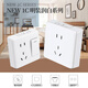 Chint (CHNT) NEW1-C00100A exposed switch socket wall panel exposed box installation positive five-hole two-three plug 86 type elegant white NEW1C/one open single control