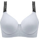 Sugar grain sea and land same style seamless underwear for women plus size fat mm big breasts push-up anti-sagging thin style slimming bra gray blue free pair of pure black shoulder straps 85D