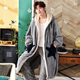 Delia Coral Velvet Pajamas Мужская зимняя зимняя корея корейская версия Casual Simple Men's Night Работая халата для дома в средней длине домашняя одежда осень и зимние мужчины 9904 3XL (рекомендуется 180-210JIN [Jin равняется 0,5 кг]))