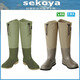 SEKOYA Lua wading boots waterproof and non-slip men's and women's stream fishing shoes outdoor river water rain boots beach and sea equipment 5013B brown khaki (felt bottom with nails) LL shoe size 43-44