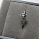 Qingmeng Canada's new other/other natural crystal/semi-precious gold ring ammolite stone ring