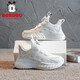 
Babudou children's shoes children's white shoes 2025 spring new mesh breathable girls casual shoes old soft sole boys sports shoes Pearl white 13547 (double net) 34 inner length 22.0cm