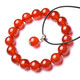 Qiongruige (QR) Red Agate Bracelet Women's Agate Bracelet Men's Couple Style Black Agate Bracelet