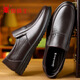Spider King 2023 new spring men's shoes genuine leather men's business formal casual leather shoes middle-aged and elderly dad shoes 7029 new black z 39