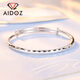 Aido Diamond Platinum Bracelet for Women pt950 Platinum Geometric Section Push-Pull Adjustable Gift for Mom (Customized) About 25 Grams Push-Pull Adjustable If the Weight Is More, Refund the Less