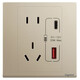 Jie Yun Maoshi Dian Plus Yijing switch socket 5 five-hole USB fast charging AC multi-hole 45W household 86 type panel Yijing Sakura Powder ordinary five-hole USB