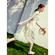 
Fan Silan Fan Silan Tiansi Heavy Industry Design Female French Dress 2024 Summer New Holiday Small White Dress 12165 Apricot Jacquard XS