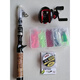 Vinoa's ultra-short roads telescopic and convenient road rod mini road set cast rod sea rod throwing rod ice fishing rod fishing rod 1.6m + left hand wheel set