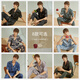 Yifen Summer Pyjamas Men's Min's Ice Silk Silk Couper à manches courtes Été Imitation Silk Set d'été de grande taille 6198 3xl
