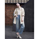 Angel Mood Windbreaker Jacke für Frauen 2025 Frühlings- und Herbst neuer Stil kleine lässige lockere japanische Arbeitskleidung Einfache große Jacke für Frauen Aprikosenfarbe L.
