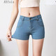 AYFSIS Oficial 2024 Spring and Summer Nuevo estilo de elevación de la cadera Internet Celebrity Slim y versátiles pantalones cortos de mezclilla sexy para mujeres FD3878 29 (2 pies 2 cintura)