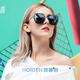 HORIEN (HORIEN) sunglasses, women's sun protection, myopia, sunglasses, big face, slimming driving mirror, N6621, gray film, N26P gray film