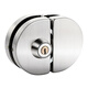 Localización de la puerta de vidrio Womshi sin perforar la oficina corredera de la puerta con cerradura de la puerta sin marco sin marco de doble puerta del pestillo 702 Puerta individual - Tornillo interno de la llave exterior (material 304)
