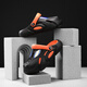 
Guirenniao Children's Slippers 2024 Summer New Style for Men and Girls Indoor Anti-Slip Soft Sole Bathing Baotou Cave Shoes Black Orange 34-35