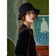 JIASHENGXI wool fisherman hat British hat women's autumn and winter versatile elegant basin hat fashion socialite Hepburn small brim French hat brick red adjustable