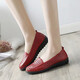 Night Rain (NightRain) mother shoes single shoes summer 2025 new soft sole middle-aged and elderly hollow anti-slip middle-aged sandals for women's hole leather shoes black A829-1 women's single shoes 37 (235mm) fat feet wide foot shot one size
