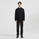Lilang Light Fashion Men's Clothing [Mismo modelo en el centro comercial]] Catón de lana de lana corta de tejido de lana Cálida A4DYR903 Black XL (175)
