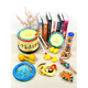 Jingyun Orff musical instruments children's drum beat drum toys hand-painted drums serge drum drum drums percussion instruments baby drum Korean ground drum