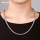 Miss JuJu pt950 platinum necklace men's platinum necklace keel chain domineering faucet buckle looks thick Thai plain chain (customized) 48-50g long 58-60cm thick about 3.5mm