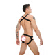 
Sexy underwear men's sexy hip-exposed jumpsuit cotton thong nightclub performance clothing GAY tight underwear sexy GAY same-sex clothes white L (71-76CM)