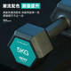 Ames dumbbell men's fitness home equipment women's kettlebell arm muscle training pair of rubber-coated hexagonal Yaling suit dormitory students 5KG single