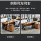 Coslon desk boss desk simple modern single manager desk desktop computer desk cabinet combination simple supervisor large desk light walnut surface + black frame (including mobile side cabinet) 1.6 meters long * 0.8 meters wide