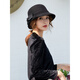 JIASHENGXI wool fisherman hat British hat women's autumn and winter versatile elegant basin hat fashion socialite Hepburn small brim French hat brick red adjustable
