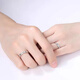Chow Tai Sang pt950 platinum ring for men and women, a couple, platinum diamond ring, smooth plain ring, free gift for girl, exquisite box, eternal love pair, need to keep silent and note the code number