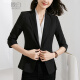 Late white 2024 spring style temperament one button fashionable lapel slim fit suit jacket for women black L