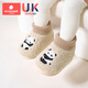 Kechao children's cotton shoes with bag heel, autumn and winter baby cotton slippers, non-slip, warm and non-falling home shoes for men, Andri Panda 160mm, suitable for feet length 13.5-14.5cm