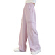 
Pitt summer girls wide-leg pants children's pants ice silk work pants 2025 new mosquito-repellent pants girls summer trousers 9889 white + 15029 pink purple [set] 170 cm