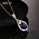 BOGLIA tanzanite blue gemstone pendant necklace for women 2 carat diamond 18 gold K Valentine's Day birthday gift for wife 2 carat tanzanite necklace