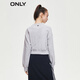 Solo la moda de otoño e invernal de hombro suelto de manga corta de manga larga para mujeres 12349S002 G11 Color gris claro xs 155/76a