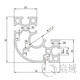 启域工业铝型材3030欧标铝合金型材30x30铝型材配件定制鱼缸架工作台 国标6630G