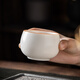 Gold inlaid jade tea cup master cup tea set white ceramic Ru kiln can be grown and opened to give a gift box white Ru Luohan cup
