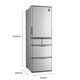 SHARP Sharp 412-liter multi-door refrigerator with left and right doors PCI purified ion, odor-purifying, automatic ice making, household frost-free refrigerator, deodorizing and fresh-keeping, Japanese-style refrigerator trade-in subsidy 412-liter household multi-door refrigerator - silver SJ-SA41W-S