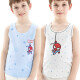 Disney Boys Marvel Vest Pure Cotton Inner Children's Baby Summer Undershirt Bottoming Underwear Little Boy T-Shirt M96108 White + Blue 120cm Suitable for 115-125
